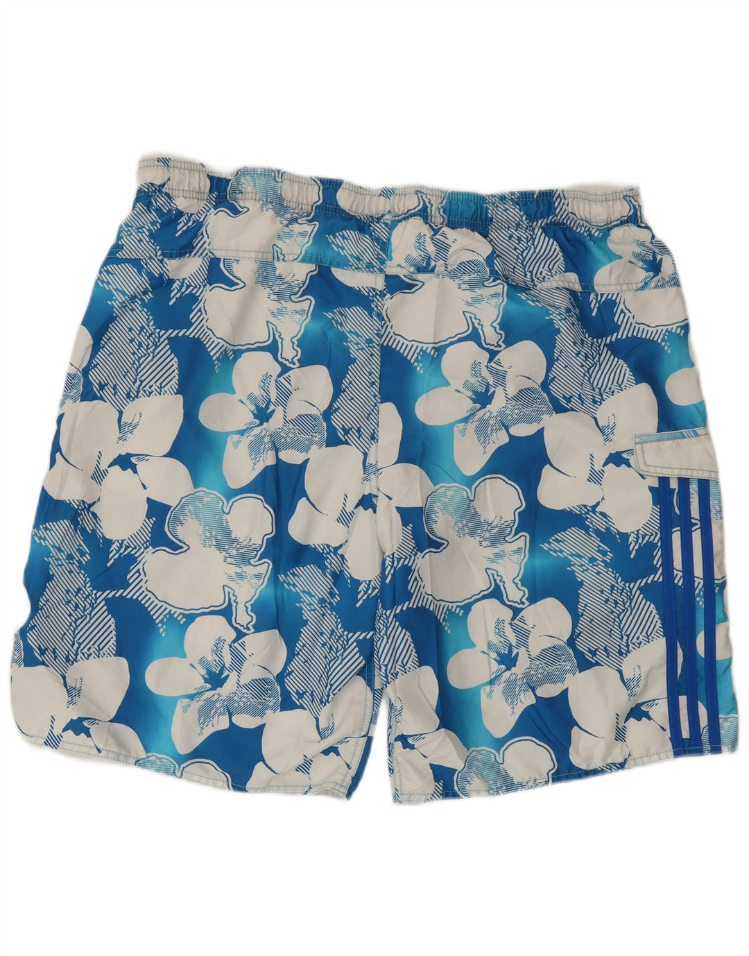 Pantaloncini da bagno da uomo Adidas XL blu floreale in poliestere
