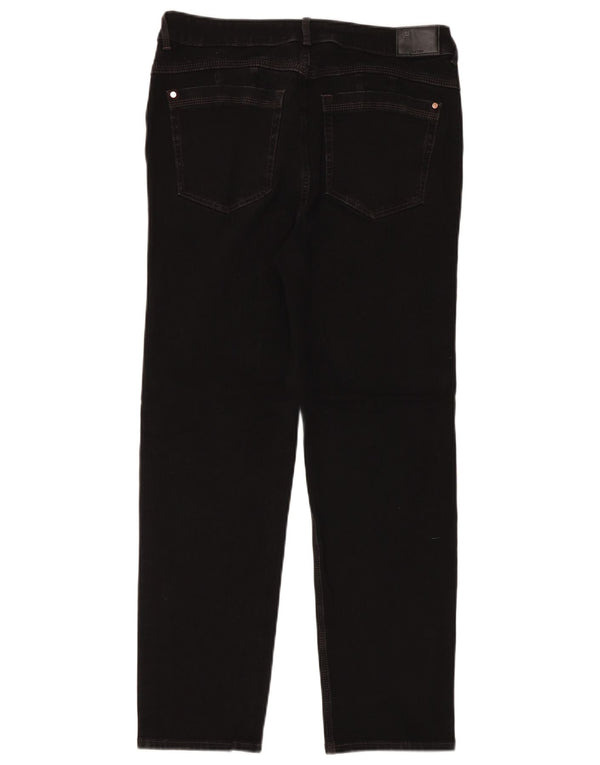 MARKS & SPENCER Jeans dritti da donna Sienna UK 16 Large W32 L30 Nero