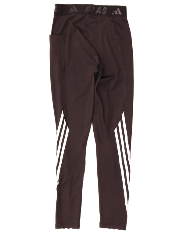 Leggings grafici Adidas Aeroready da donna UK 8/10 piccoli neri
