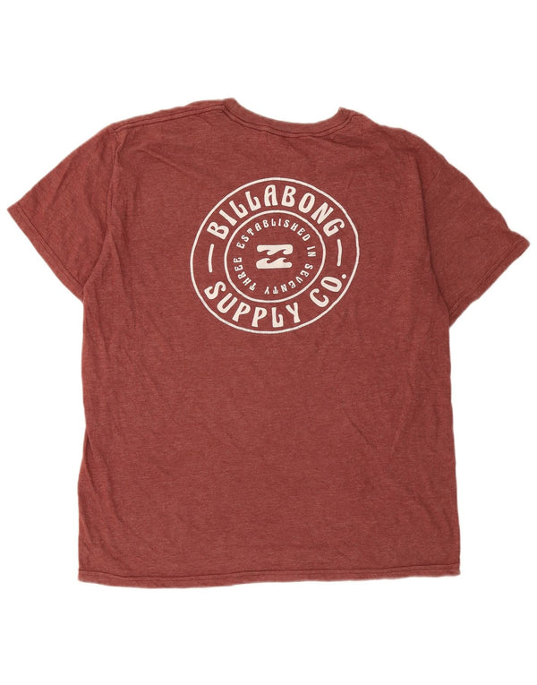 T-shirt grafica da uomo Billabong Top in cotone screziato bordeaux medio