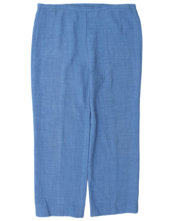 Pantaloni casual dritti da donna Marks & Spencer UK 14 Large W36 L28 Blu