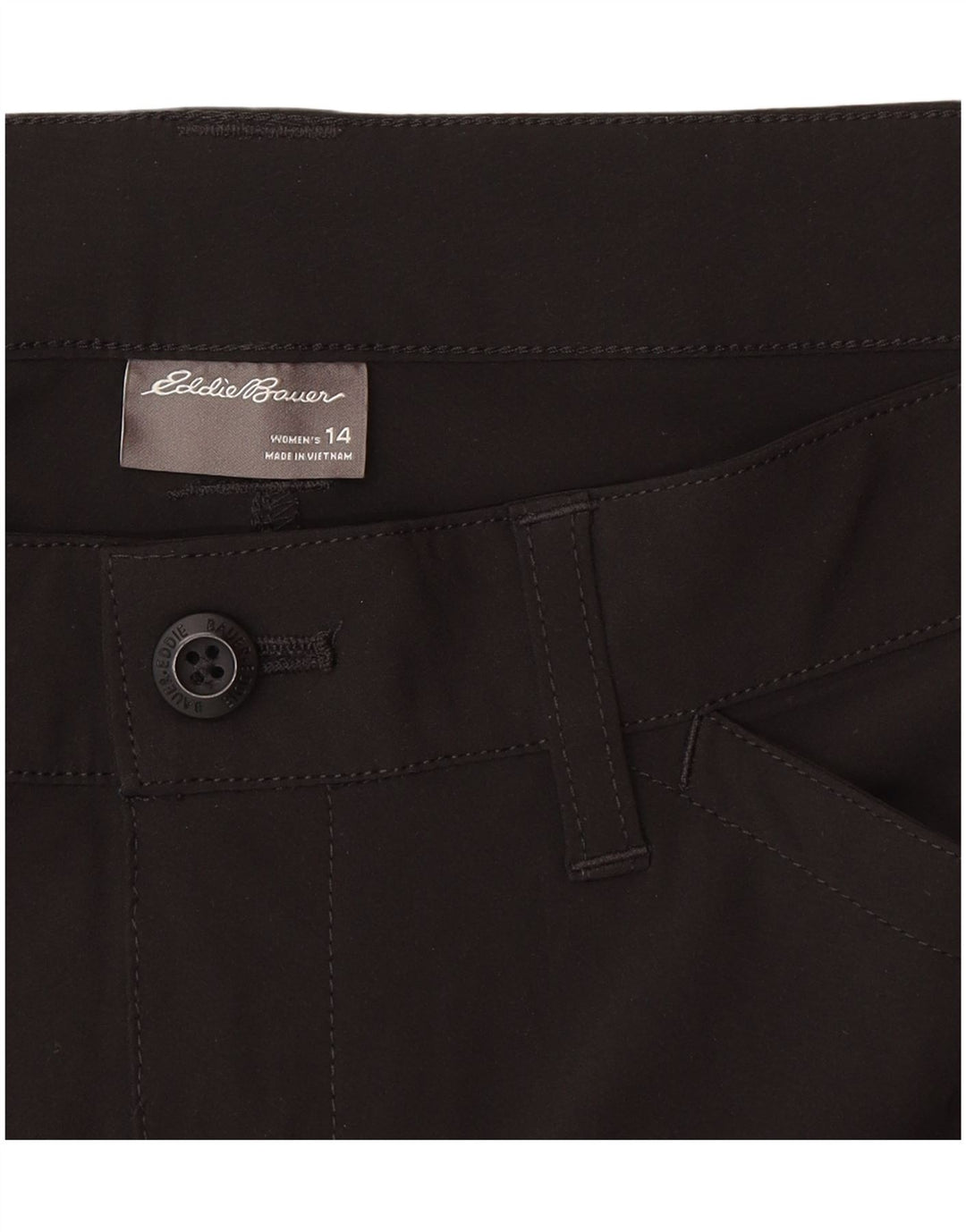 Pantaloncini casual da donna Eddie Bauer US 14 XL W34 poliestere nero