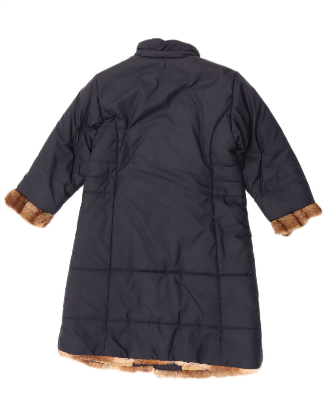 Cappotto imbottito Moncler bambina 5-6 anni in poliestere blu navy
