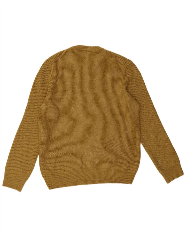 Maglione maglione girocollo da uomo Marks & Spencer grande giallo in poliammide