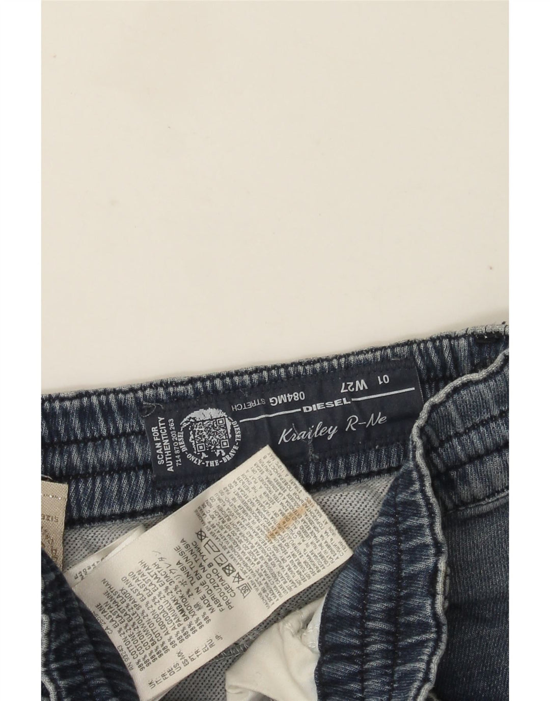 Jeans affusolati effetto consumato da donna Diesel W27 L28 cotone blu