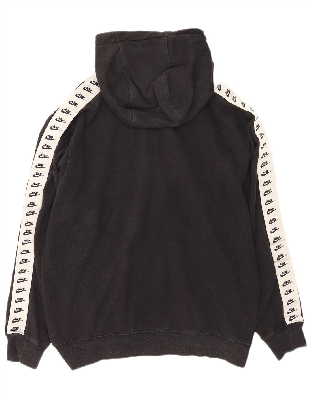 Felpa con cappuccio grafica Nike da uomo in cotone color block medio nero