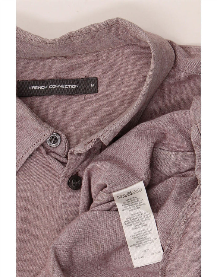 Camicia da uomo French Connection in cotone bordeaux medio