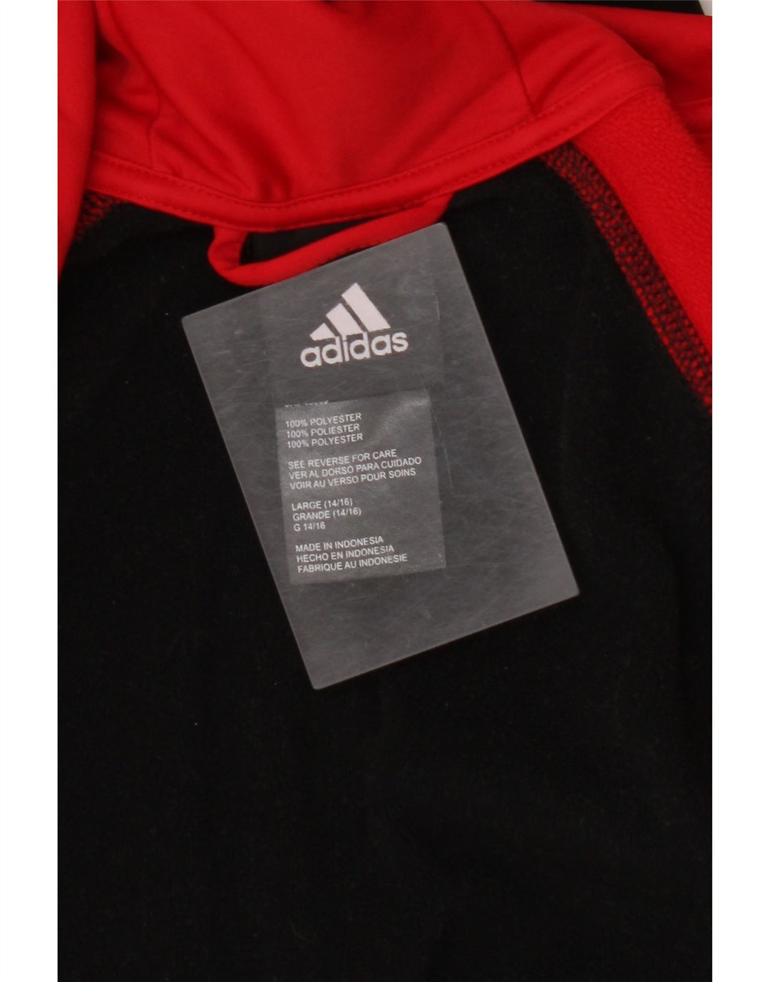 Maglione con cappuccio e zip ADIDAS Climawarm da bambino 14-15 anni, grande, nero