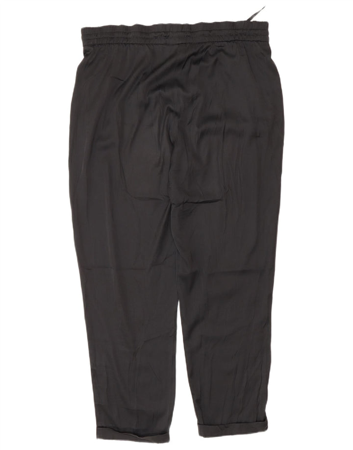 Pantaloni casual regolari da donna Benetton medi W30 L27 poliestere nero