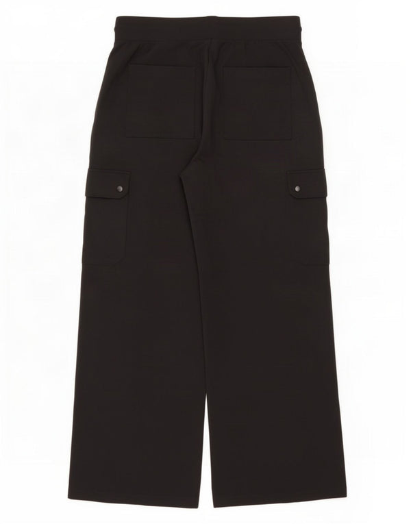 Pantaloni da tuta cargo da donna Marks & Spencer UK 14 Large in viscosa nera
