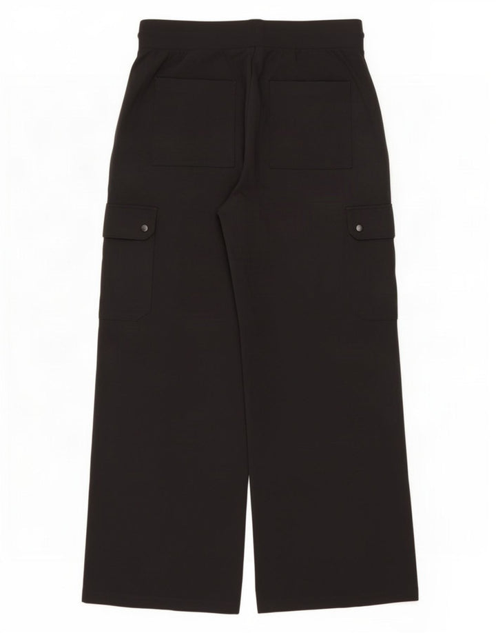 Pantaloni da tuta cargo da donna Marks & Spencer UK 14 Large in viscosa nera