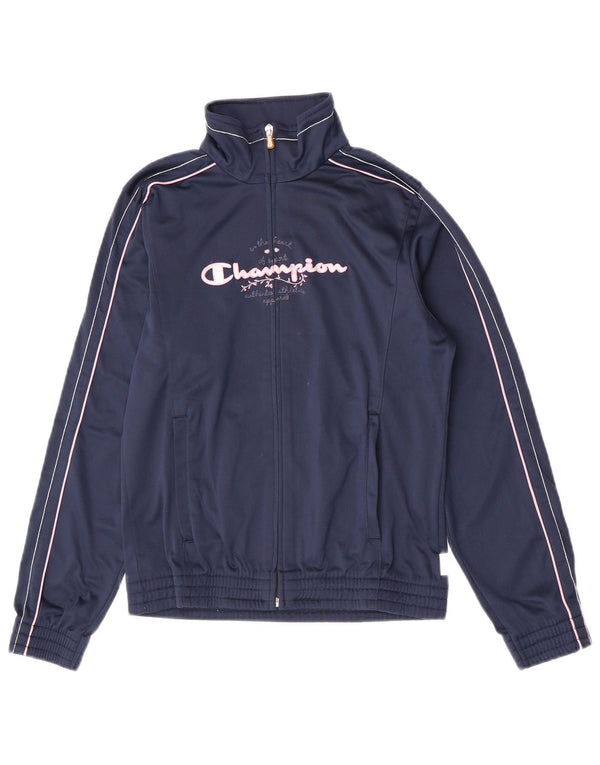 Giacca da ginnastica grafica per ragazze Champion 13-14 anni XL Blu navy