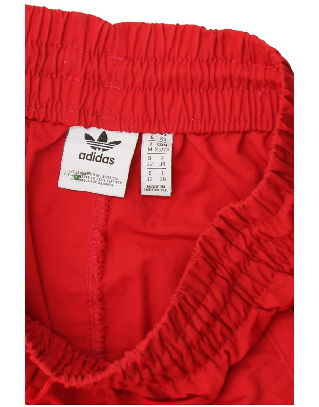 ADIDAS Giacca da tuta da donna vestibilità ampia UK 6 XS Rosso poliestere