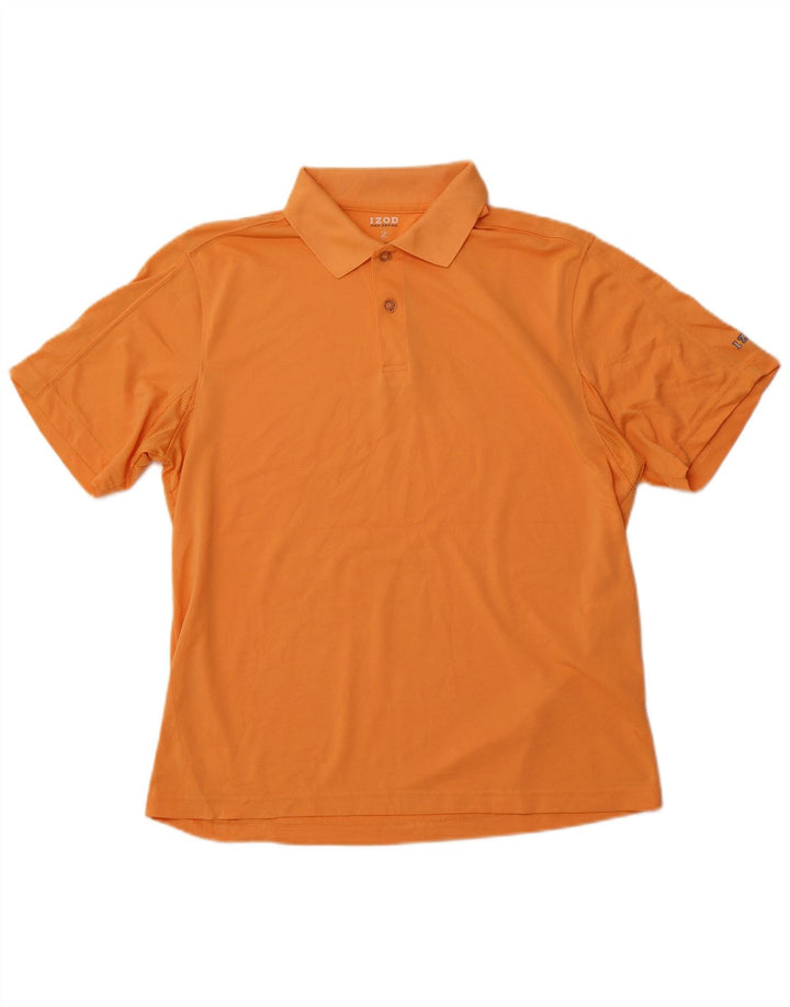 Polo da uomo IZOD in poliestere arancione medio