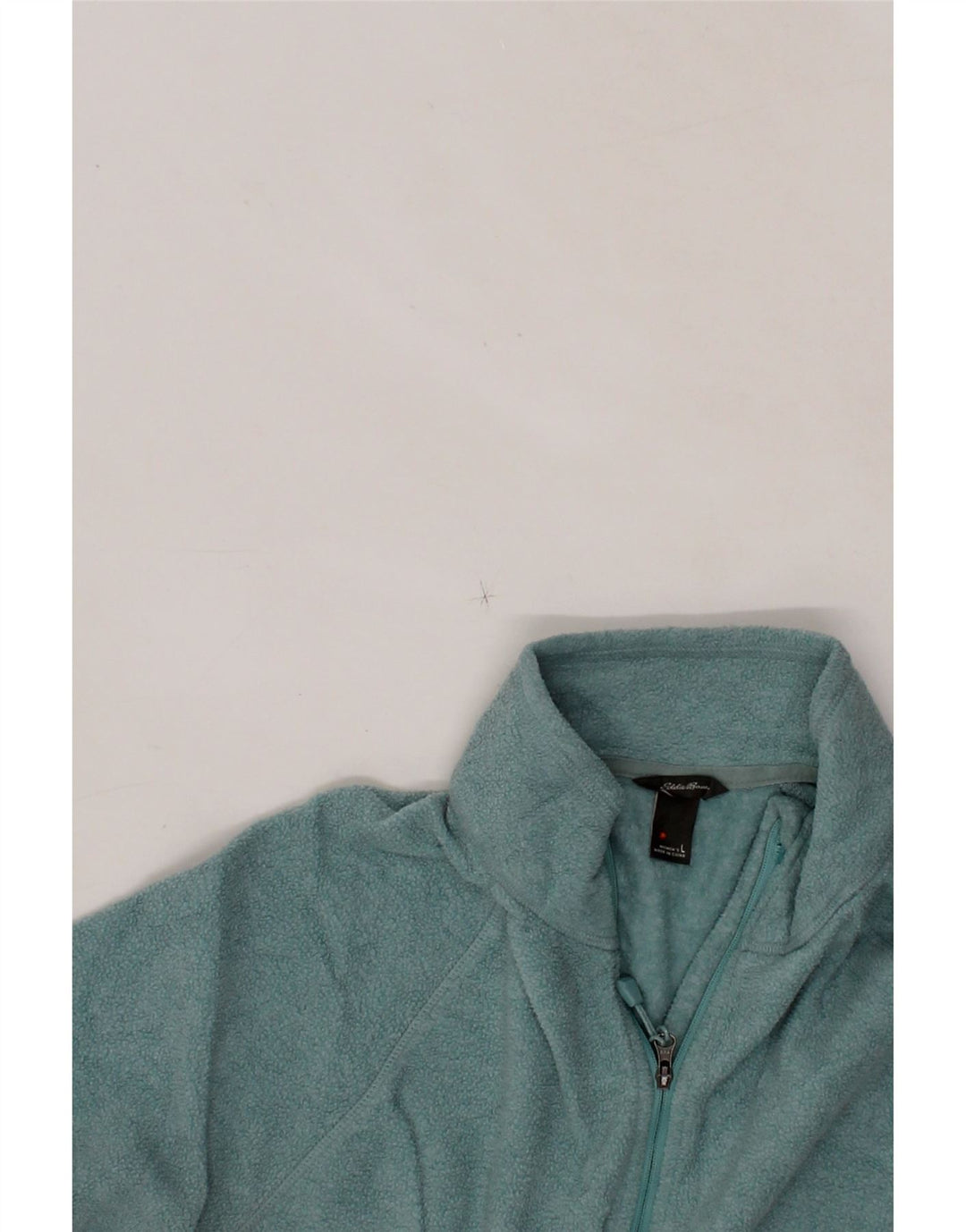 EDDIE BAUER Womens Zip Neck Fleece Jumper UK 16 Large Blue Polyester Vintage Eddie Bauer and Second-Hand Eddie Bauer from Messina Hembry 