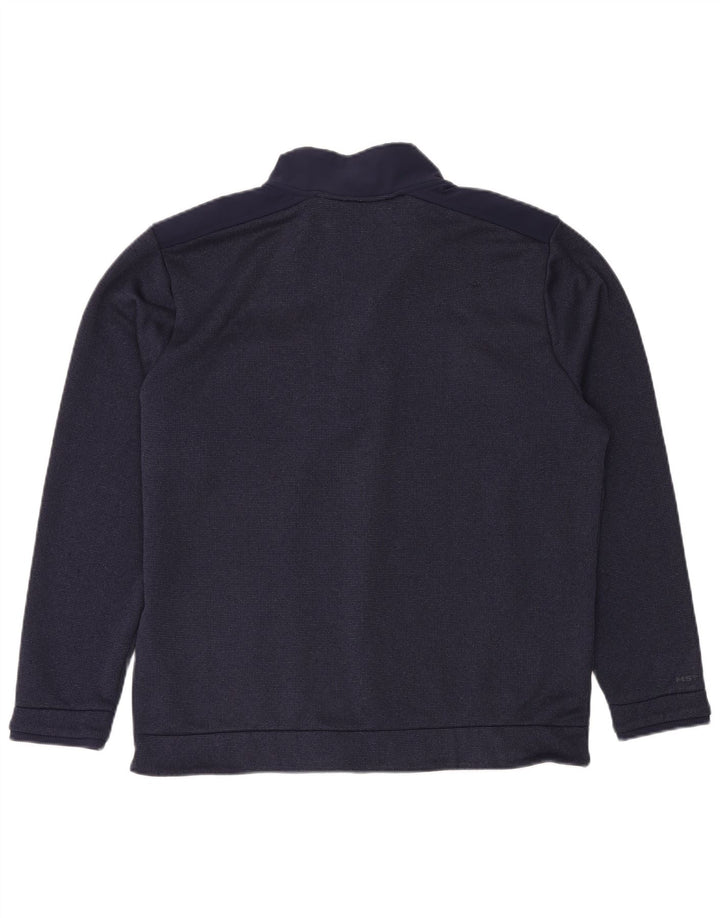 Felpa da uomo con zip e collo UNDER ARMOUR XL poliestere blu navy