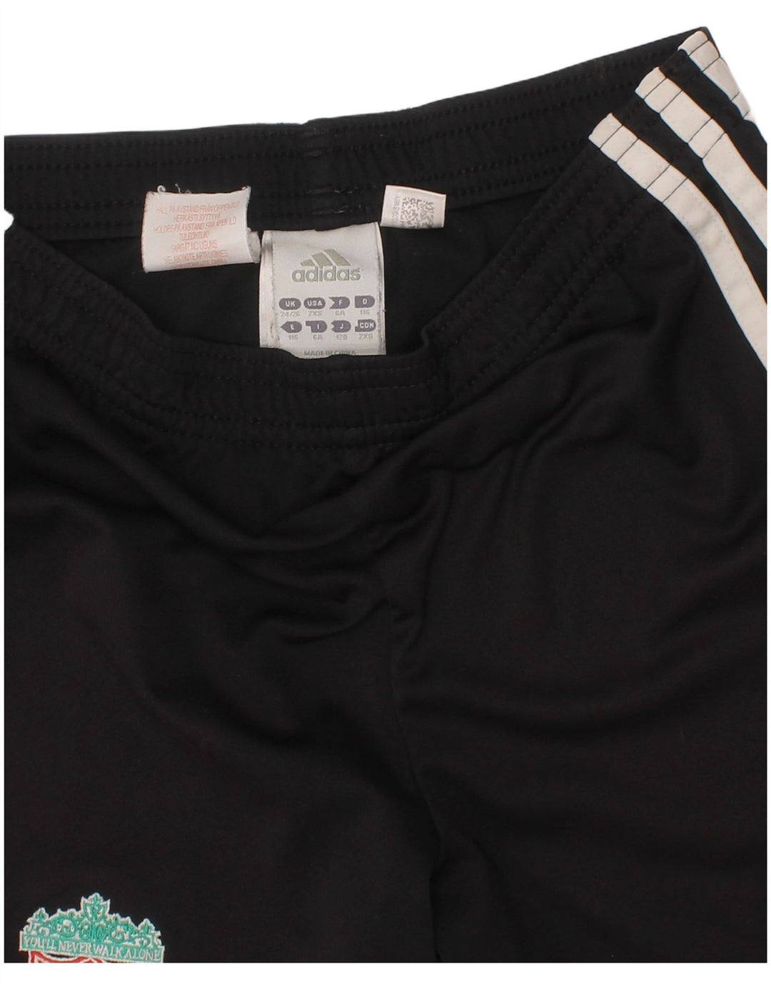 Pantaloncini sportivi Adidas da ragazzo Liverpool 5-6 anni in poliestere nero