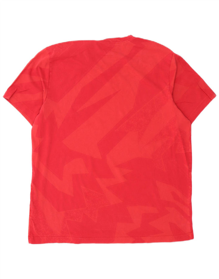 T-shirt Jordan da uomo Top XL rossa in cotone geometrico