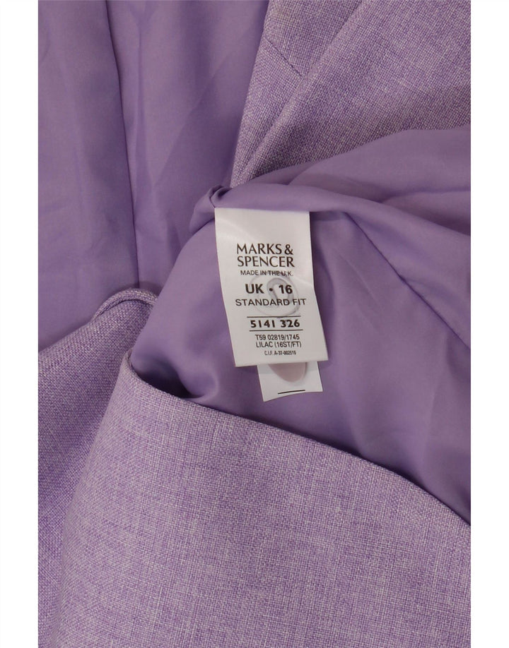 Giacca blazer da donna Marks & Spencer vestibilità standard UK 16 grande viola