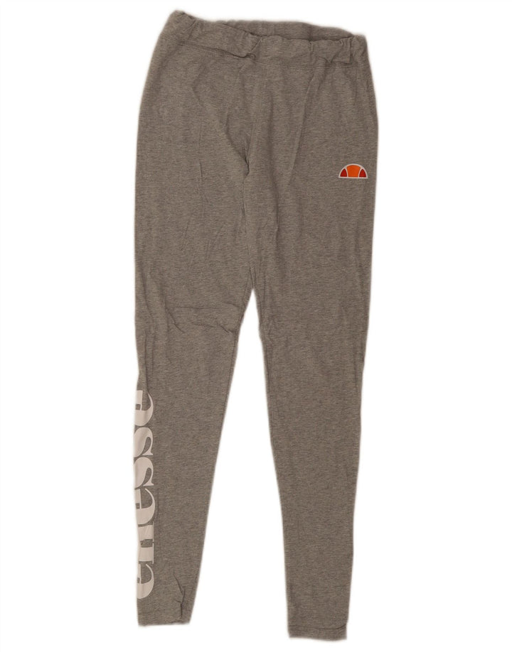 Leggings grafici da donna Ellesse UK 10 piccolo cotone grigio