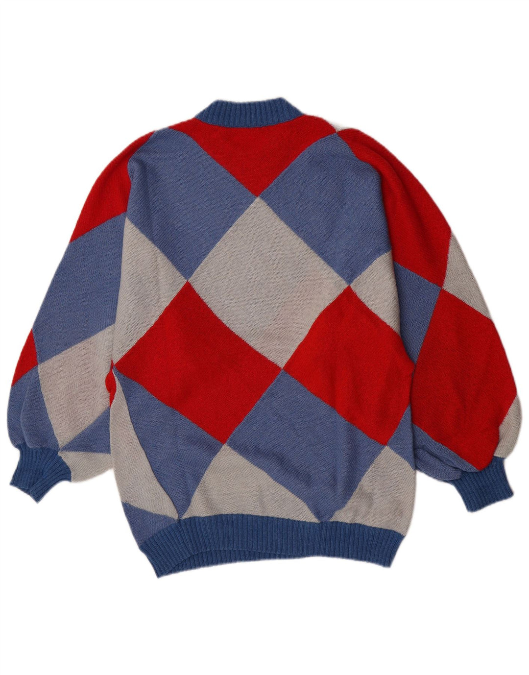 Maglione girocollo da uomo vintage piccolo argyle/diamante multicolore