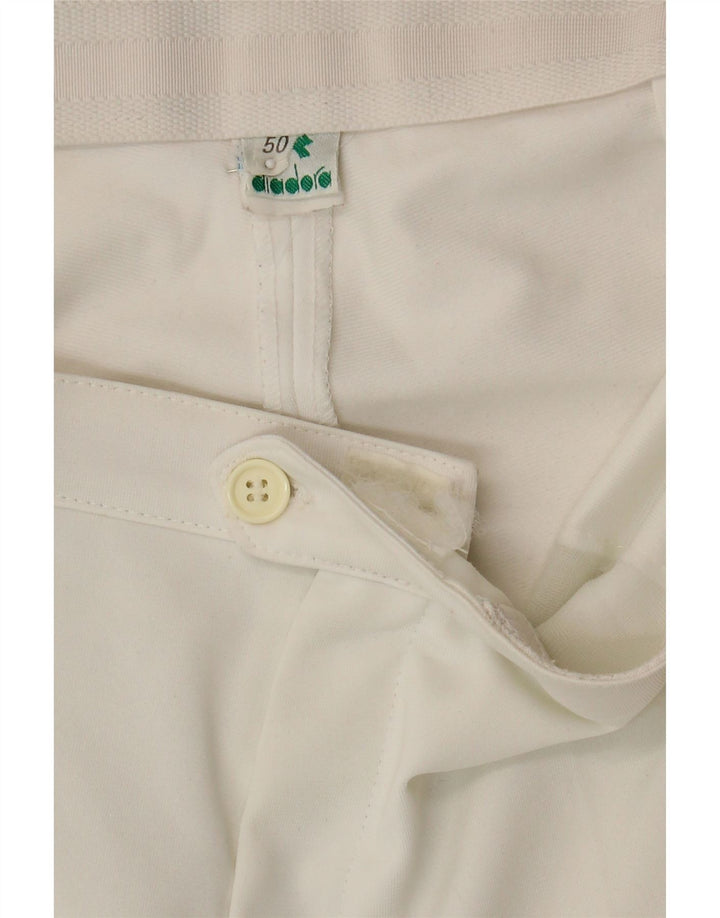 DIADORA Womens Chino Shorts IT 50 XL W34  White Polyester Vintage Diadora and Second-Hand Diadora from Messina Hembry 