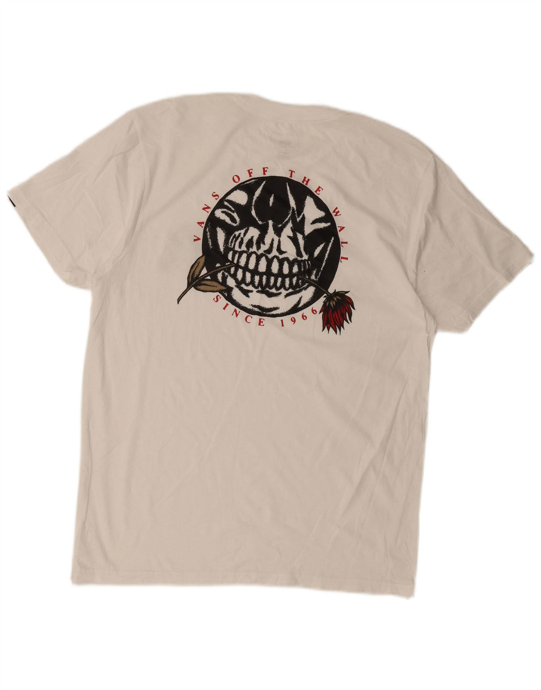 T-shirt grafica da uomo slim fit VANS, taglia grande, bianca