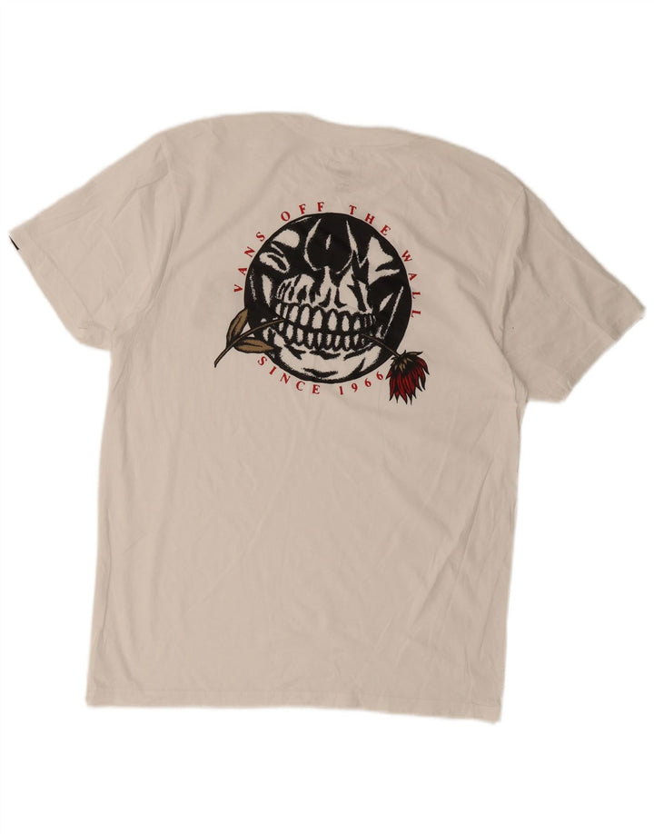 T-shirt grafica da uomo slim fit VANS, taglia grande, bianca