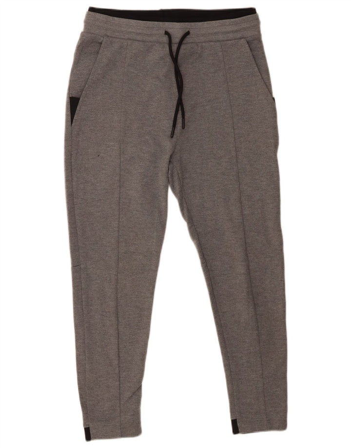 Pantaloni da tuta corti da uomo Zara in poliestere color block grigio medio