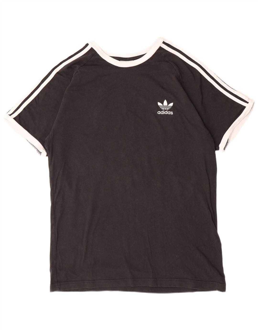 T-shirt da uomo ADIDAS Top grande in cotone nero
