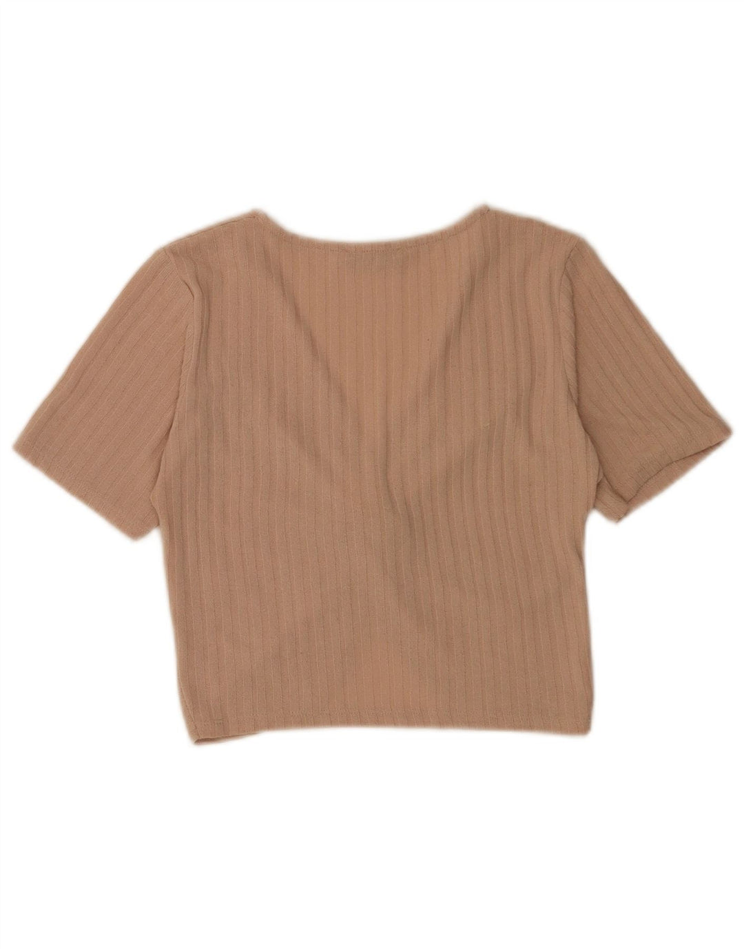 Top corto in camicetta corta da donna Zara UK 10 piccolo beige