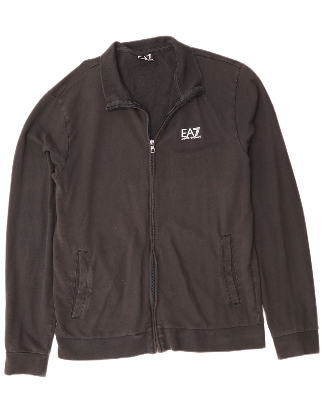 Giacca da tuta da uomo Emporio Armani in cotone nero medio