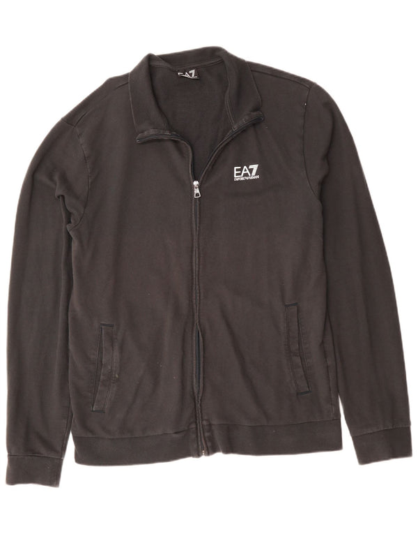 Giacca da tuta da uomo Emporio Armani in cotone nero medio