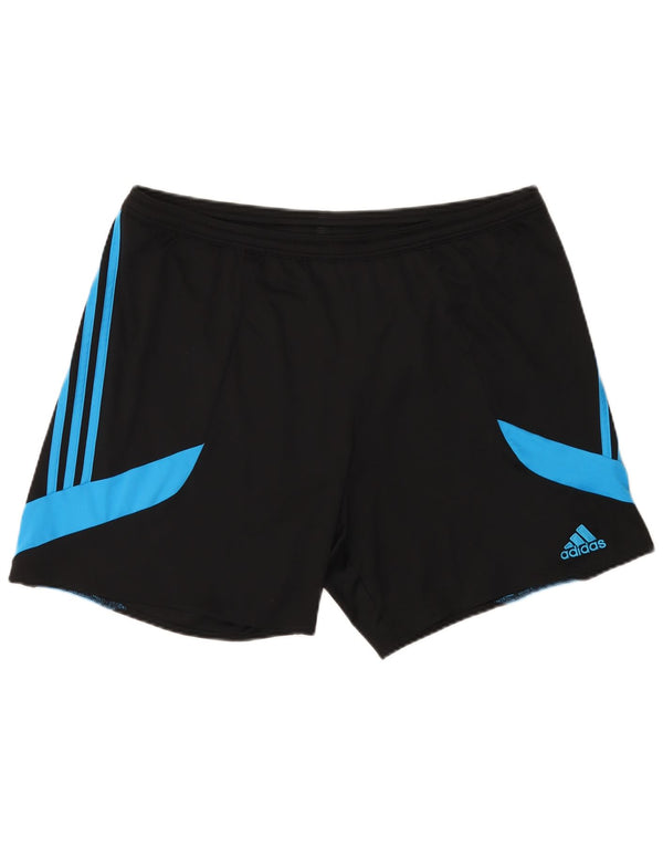Pantaloncini sportivi Adidas Climalite da uomo XL in poliestere color block nero