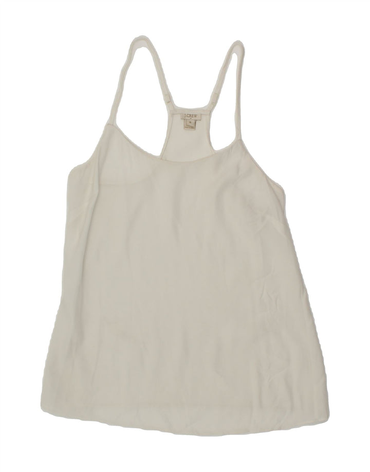 J. CREW Womens Sleeveless Cami Top US 6 Medium White Vintage J. Crew and Second-Hand J. Crew from Messina Hembry 