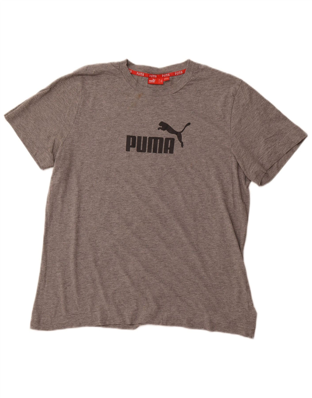 T-shirt grafica da uomo PUMA grande in cotone grigio