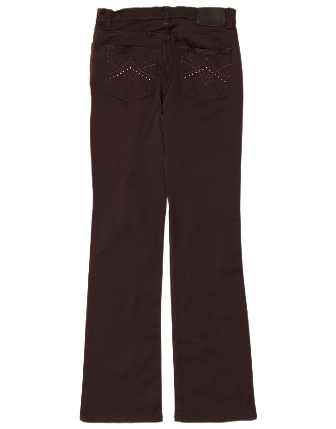 Pantaloni casual da donna Bootcut Cerruti 1881 W28 L31 Marrone Poliammide