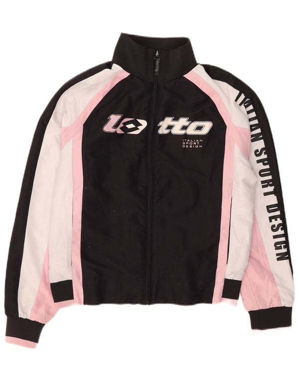 Giacca da ginnastica grafica da donna Lotto UK 10 Small Black Colourblock