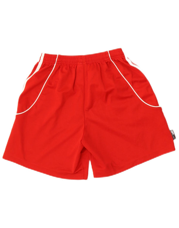 Pantaloncini sportivi Adidas Climalite da ragazzo 7-8 anni XS Poliestere rosso