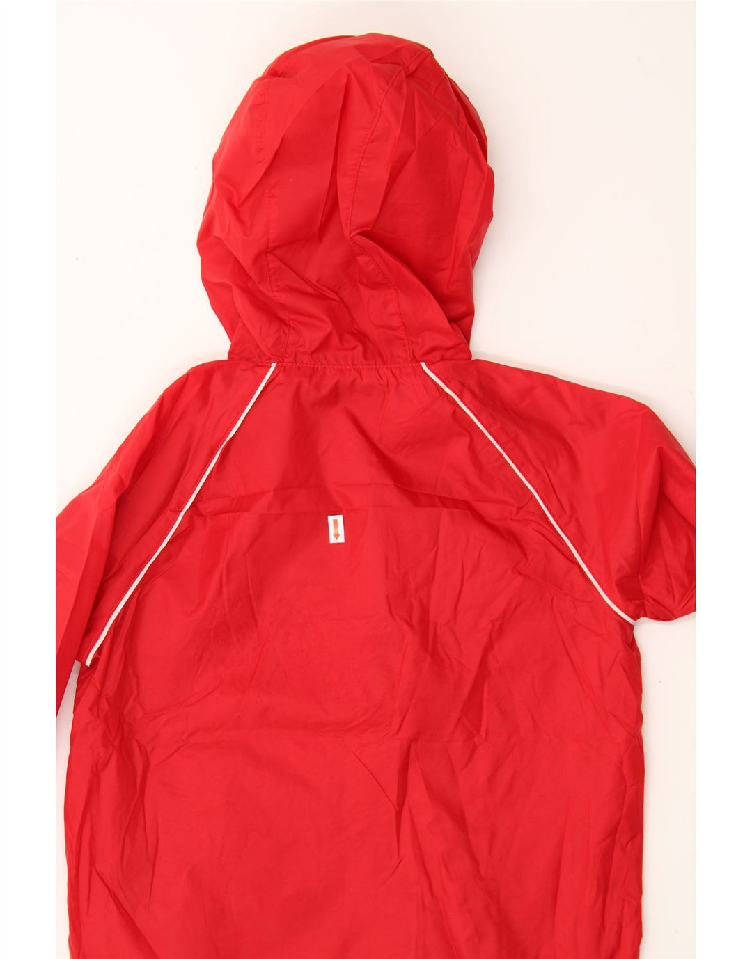 ADIDAS Boys Hooded Rain Jacket 5-6 Years Red Nylon Vintage Adidas and Second-Hand Adidas from Messina Hembry 