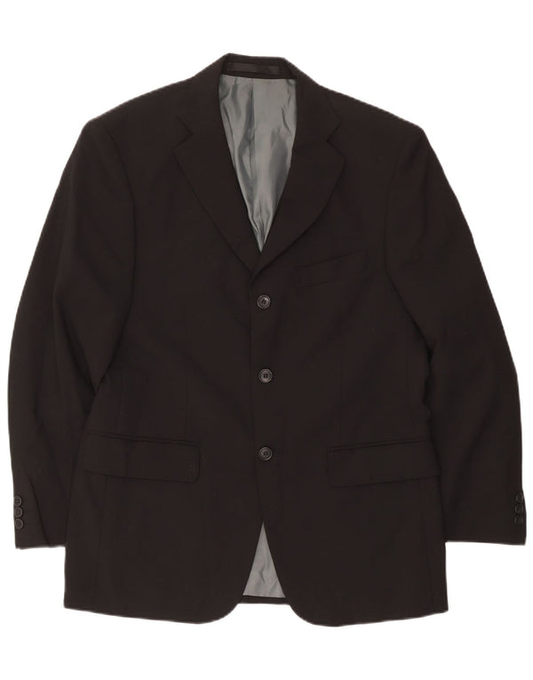 Giacca blazer corta da uomo a 3 bottoni Marks & Spencer UK 38 media nera