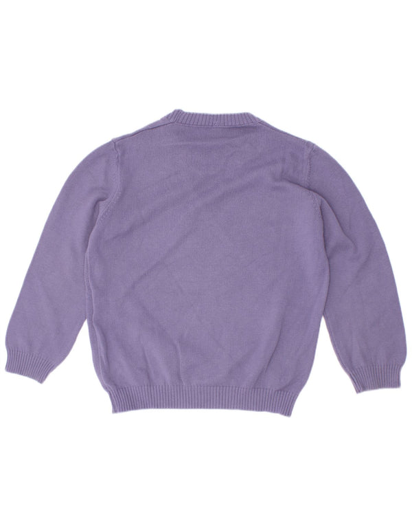 Maglione da bambino con scollo a barca Benetton 3-4 anni 2XS cotone viola
