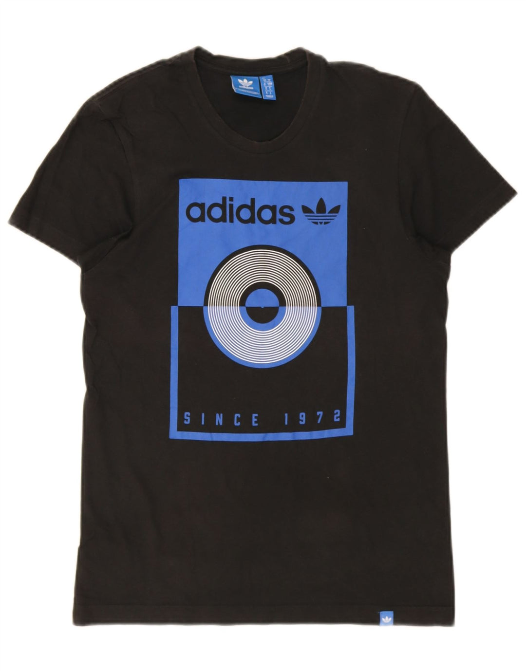 T-shirt grafica da uomo Adidas Top piccola nera