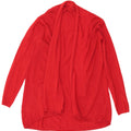 Maglione cardigan aperto da donna Zara UK 10 piccolo rosso viscosa
