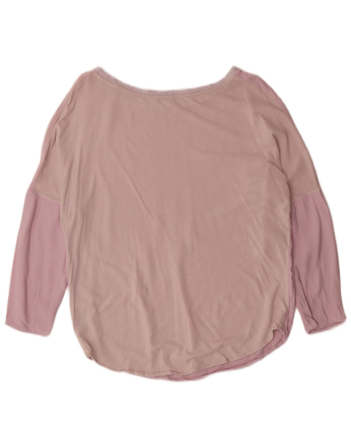 MASSIMO DUTTI Camicetta oversize da donna Top UK 10 Small Pink Colourblock