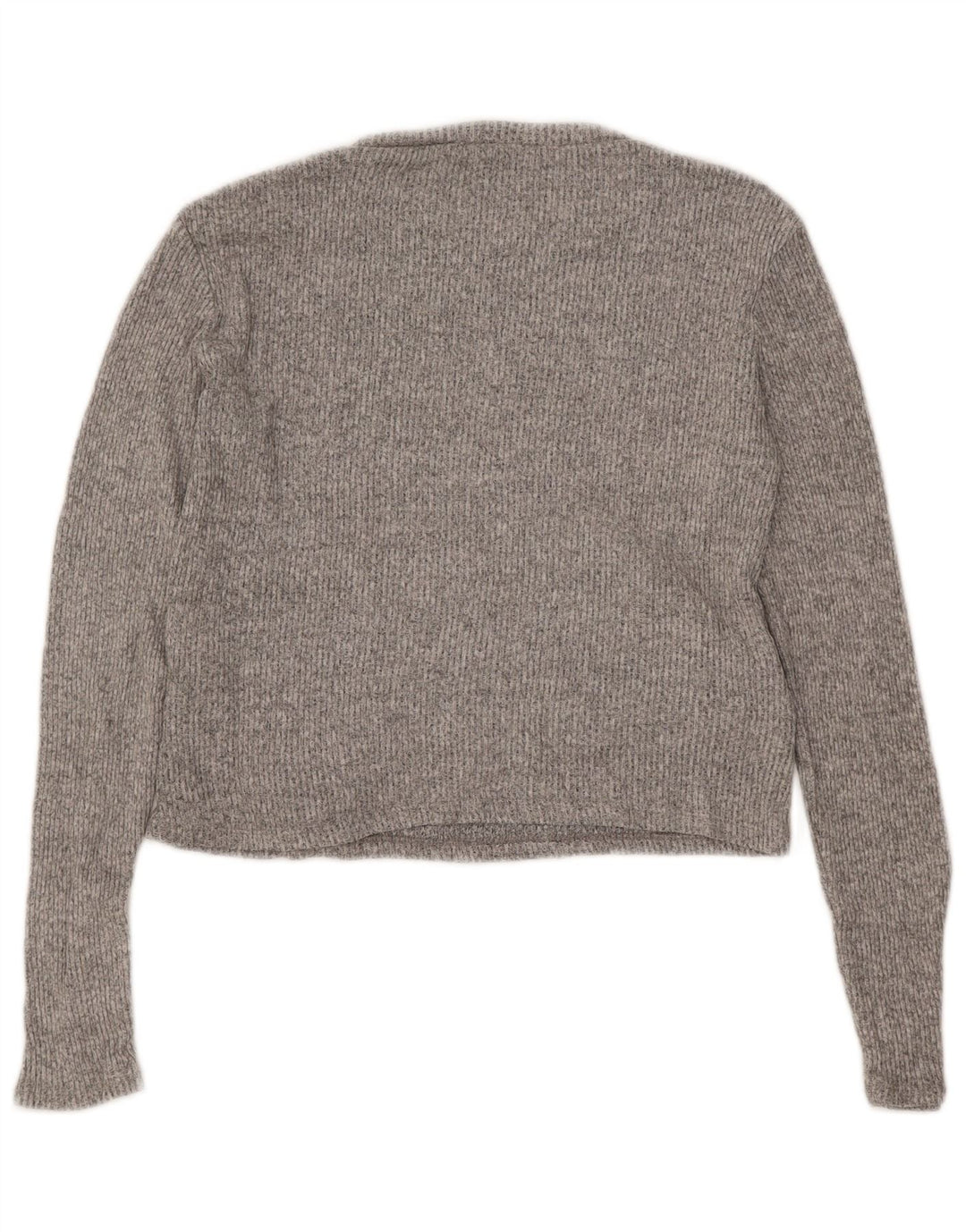 Top Zara da donna a maniche lunghe UK 16 grande in viscosa grigia