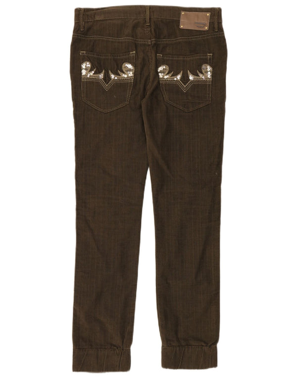 Pantaloni da jogging da donna Diesel in velluto a coste W30 L29 cotone kaki