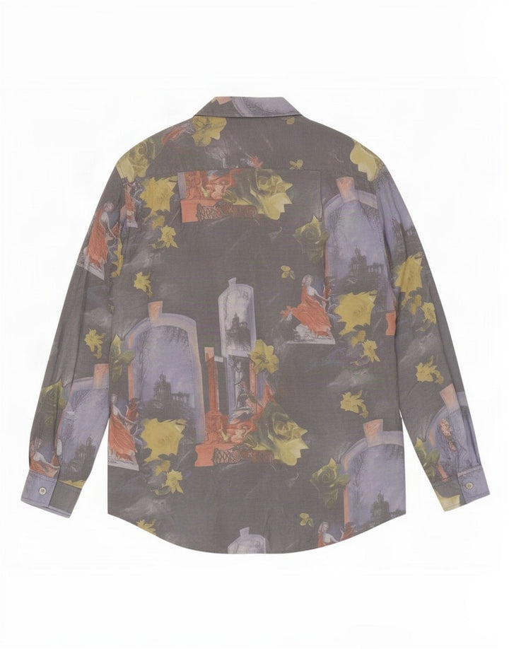 Camicia da uomo Comint grigio medio floreale