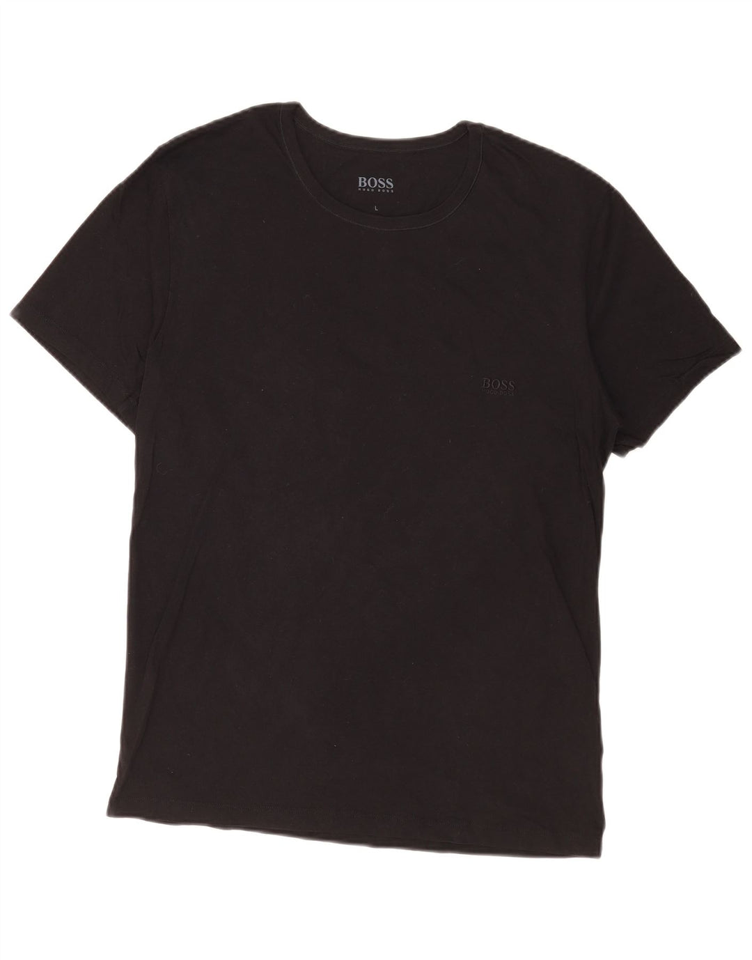 T-shirt da uomo Hugo Boss Top grande in cotone nero