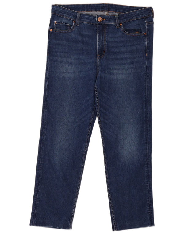 Jeans dritti da donna Marks & Spencer UK 16 Large W36 L26 Cotone blu navy